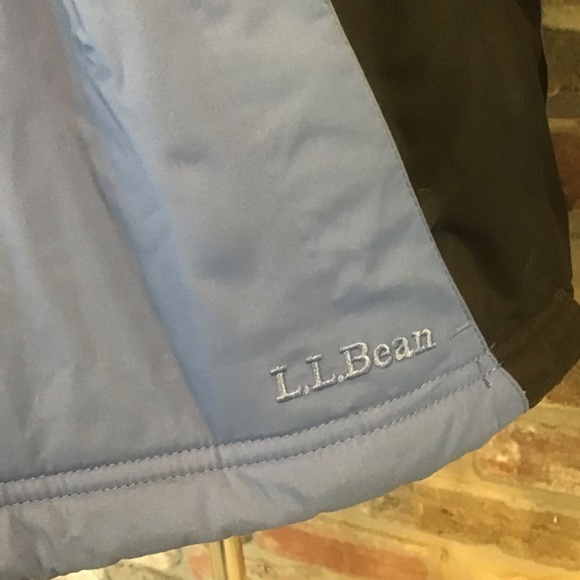 L.L. BEAN Woman’s Blue/Black Cinched Waist Ski Winter Primaloft Jacket Coat M - Picture 6 of 8